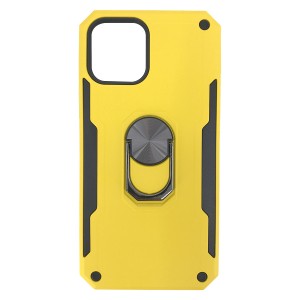 Nettech Apple iPhone 12 Uyumlu Panzer Seri Arka Koruma Kılıf (Sarı) NT-87808