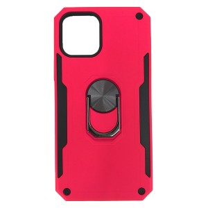 Nettech Apple iPhone 12 Uyumlu Panzer Seri Arka Koruma Kılıf (Pembe) NT-87216