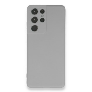 Nettech Samsung Galaxy S21 Ultra Uyumlu Nano Arka Koruma Kılıf (Gri) NT-87477