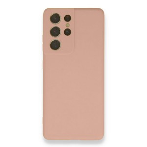 Nettech Samsung Galaxy S21 Ultra Uyumlu Nano Arka Koruma Kılıf (Pembe) NT-87475
