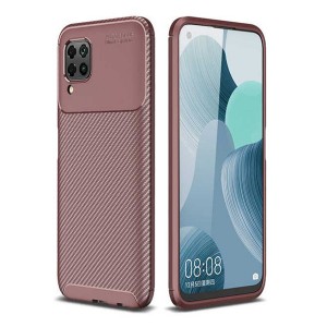 Nettech Huawei P40 Lite Uyumlu Auto Seri Arka Koruma Kılıf (Kahverengi) NT-88397