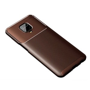 Nettech Xiaomi Redmi Note 9s Uyumlu Auto Seri Arka Koruma Kılıf (Kahverengi) NT-88394
