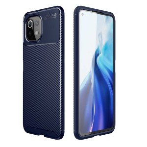 Nettech Xiaomi Mi 11 Lite Uyumlu Auto Seri Arka Koruma Kılıf (Lacivert) NT-88384