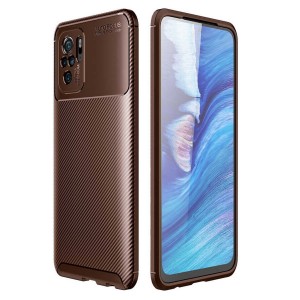 Nettech Xiaomi Redmi Note 10 Uyumlu Auto Seri Arka Koruma Kılıf (Kahverengi) NT-88379