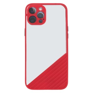 Nettech Apple iPhone 12 Pro Max Uyumlu Tırtıklı Seri Arka Koruma Kılıf (Kırmızı) NT-88182