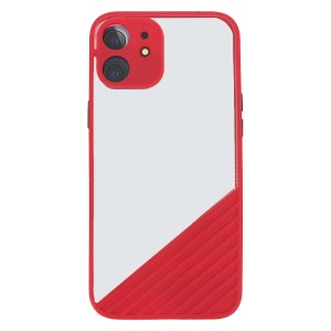 Nettech Apple iPhone 12 Uyumlu Tırtıklı Seri Arka Koruma Kılıf (Kırmızı) NT-88216