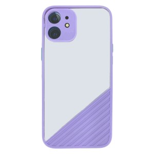 Nettech Apple iPhone 12 Uyumlu Tırtıklı Seri Arka Koruma Kılıf (Mor) NT-88220