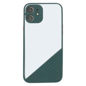Nettech Apple iPhone 12 Uyumlu Tırtıklı Seri Arka Koruma Kılıf (Yeşil) NT-88218