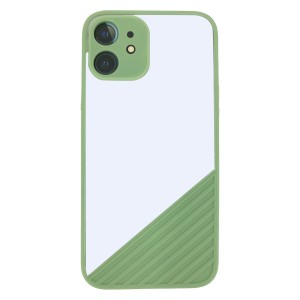Nettech Apple iPhone 12 Uyumlu Tırtıklı Seri Arka Koruma Kılıf (Açık Yeşil) NT-88215