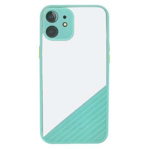 Nettech Apple iPhone 12 Uyumlu Tırtıklı Seri Arka Koruma Kılıf (Su Yeşili) NT-88214