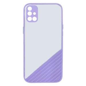 Nettech Samsung Galaxy M51 Uyumlu Tırtıklı Seri Arka Koruma Kılıf (Mor) NT-88235