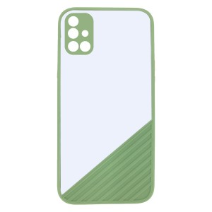 Nettech Samsung Galaxy M51 Uyumlu Tırtıklı Seri Arka Koruma Kılıf (Açık Yeşil) NT-88232