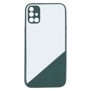 Nettech Samsung Galaxy M51 Uyumlu Tırtıklı Seri Arka Koruma Kılıf (Yeşil) NT-88231