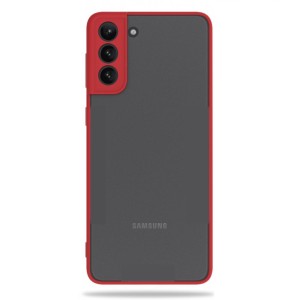 Nettech Samsung Galaxy S21 Uyumlu Kamera Lens Korumalı Arka Koruma Kılıf (Kırmızı) NT-88287