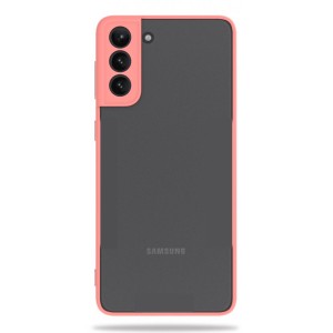 Nettech Samsung Galaxy S21 Plus Uyumlu Kamera Lens Korumalı Arka Koruma Kılıf (Pembe) NT-88294