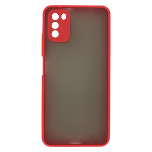 Nettech Xiaomi Poco M3 Uyumlu Kamera Lens Korumalı Arka Koruma Kılıf (Kırmızı) NT-88316