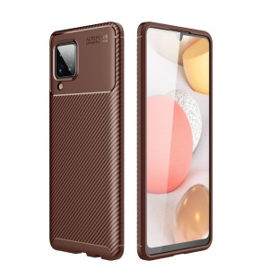 Nettech Samsung Galaxy A12 Uyumlu Auto Seri Arka Koruma Kılıf (Kahverengi) NT-88339