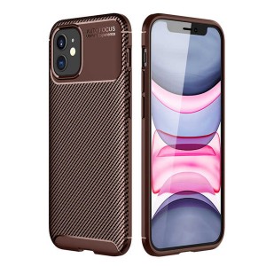Nettech Apple iPhone 12 Uyumlu Auto Seri Arka Koruma Kılıf (Kahverengi) NT-88299