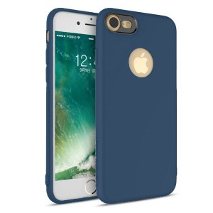 Totu Apple iPhone 7 Plus Uyumlu Arka Koruma Arka Koruma Kılıf (Mavi) NT-89059