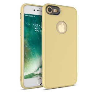 Totu Apple iPhone 7 Plus Uyumlu Arka Koruma Arka Koruma Kılıf (Gold) NT-89151