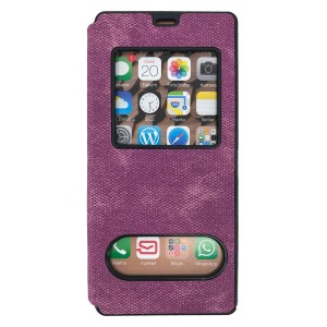 Nettech Samsung Galaxy S20 Ultra Uyumlu Pencereli Kapaklı Kılıf (Mor) NT-89247