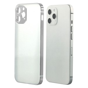 Coteetci Apple iPhone 12 Pro Uyumlu Org Metal Kenarlık Seri Arka Koruma Kılıf (Gri) NT-89123