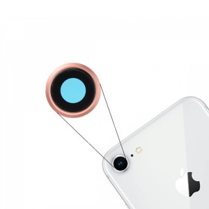 Teknonet Apple iPhone SE 2020 Uyumlu Çerçeveli Kamera Camı (Gold) NT-89668