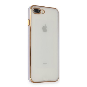 Nettech Apple iPhone 8 Plus Uyumlu Renkli Kenar Zone Seri Arka Koruma Kılıf (Çeşitli Renk) NT-89780