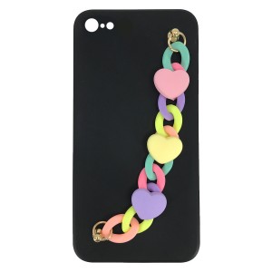 Nettech Apple iPhone 8 Uyumlu Bilek Zincirli Arka Koruma Kılıf (Çeşitli Renk) NT-89917