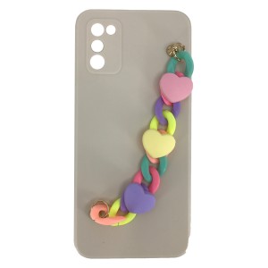 Nettech Samsung Galaxy A02S Uyumlu NT-89913 Bilek Zincirli Arka Koruma Kılıf (Çeşitli Renk) NT-89913