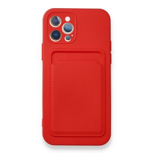 Nettech Apple iPhone 12 Pro Max Uyumlu Kartlık Nano Arka Koruma Kılıf (Kırmızı) NT-89947