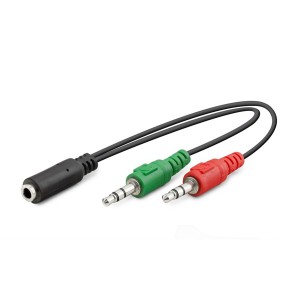 Hadron Plastik 20 Cm Mikrofon + Kulaklık To Audio Kablo (Siyah) NT-90155