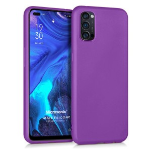 Nettech Oppo Reno 4 Uyumlu Nano Arka Koruma Kılıf (Mor) NT-87560