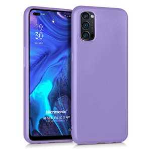 Nettech Oppo Reno 4 Uyumlu Nano Arka Koruma Kılıf (Lila) NT-87568