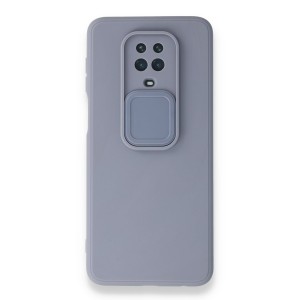 Nettech Xiaomi Redmi Note 9s Uyumlu Kızaklı Kamera Korumalı Arka Koruma Kılıf (Gri) NT-87196