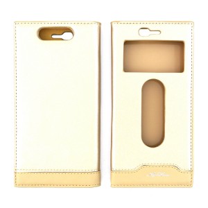 Nettech Turkcell T80 Uyumlu Pencereli Kapaklı Kılıf (Gold) VR-1914