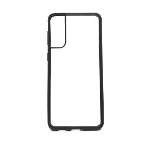 Nettech Samsung Galaxy S21 Ultra Uyumlu Crystal Hybrid Seri Arka Koruma Kılıf (Siyah) NT-88816