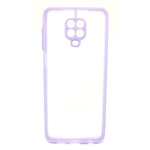 Nettech Xiaomi Redmi Note 9s Uyumlu Kontrast Renkli Tuş Seri Arka Koruma Kılıf (Lila) NT-88775