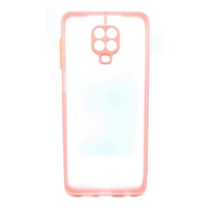 Nettech Xiaomi Redmi Note 9s Uyumlu Kontrast Renkli Tuş Seri Arka Koruma Kılıf (Pembe) NT-88774