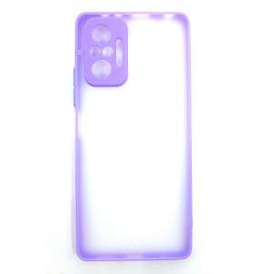 Nettech Xiaomi Redmi Note 10 Pro 4G Uyumlu Kontrast Renkli Tuş Seri Arka Koruma Kılıf (Lila) NT-88769
