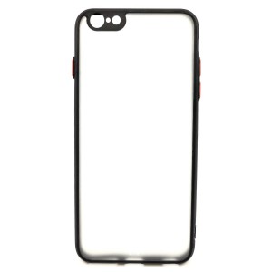 Nettech Apple iPhone 6 Plus Uyumlu Kontrast Renkli Tuş Seri Arka Koruma Kılıf (Siyah) NT-88666