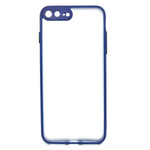Nettech Apple iPhone 7 Plus Uyumlu Kontrast Renkli Tuş Seri Arka Koruma Kılıf (Mavi) NT-88657