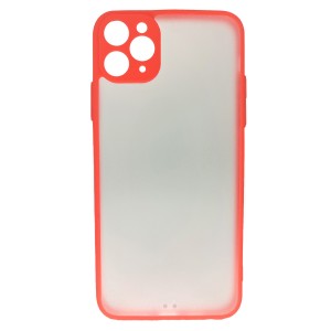 Nettech Apple iPhone 11 Pro Max Uyumlu Kontrast Renkli Tuş Seri Arka Koruma Kılıf (Kırmızı) NT-88643