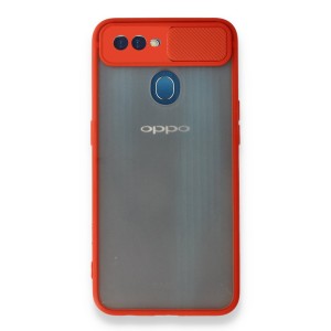 Nettech Oppo A5s Uyumlu Platin Kamera Kızaklı Arka Koruma Kılıf (Kırmızı) NT-86884