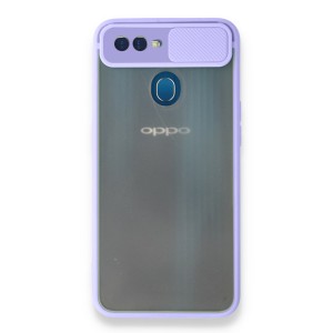 Nettech Oppo A5s Uyumlu Platin Kamera Kızaklı Arka Koruma Kılıf (Lila) NT-86887