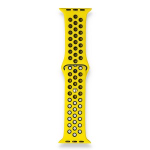 Nettech Apple Watch Seri 42/44 mm Uyumlu Silikon Kordon (Sarı) NT-90701