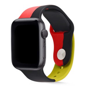 Nettech Apple Watch Seri 40/38 mm Uyumlu Silikon Kordon (Siyah) NT-90690