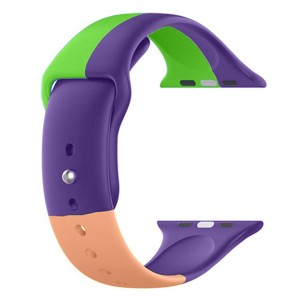 Nettech Apple Watch Seri 42/44 mm Uyumlu Silikon Kordon (Mor) NT-90698