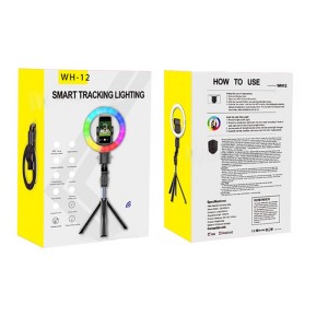 Nettech WH-12 Uzaktan Kumandalı Rİng Light Selfie Çubuk (Siyah) NT-91126