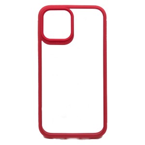 Nettech Apple iPhone 12 Pro Max Uyumlu Air Skin Glass Seri Arka Koruma Kılıf (Kırmızı) NT-87968